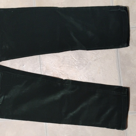 Express Forest Green Velvet Jeans Definitely Y2K - Picture 12 of 16